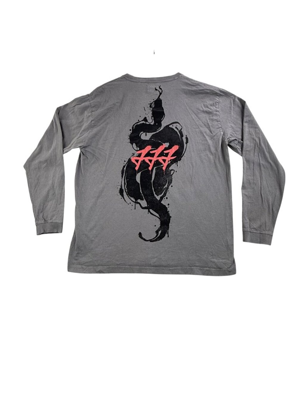 Prime Essentials Shirt Mens Large Gray Snake 444 Graphic Long Sleeve Streetwear